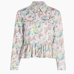 Cinq à Sept Avianna Floral Peplum-Hem Jacket